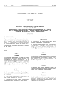 Decisión No 1/2000 del Consejo Conjunto CE-México del 23 de marzo de 2000 establecido por el Acuerdo Interino sobre comercio y cuestiones relacionadas con el comercio entre la Comunidad Europea, por una parte, y los Estados Unidos Mexicanos, por otra, de 8 de diciembre de 1997 por la que se aprueba su Reglamento interno