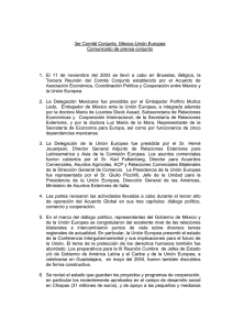 Comité Conjunto UE-México - III Reunión
