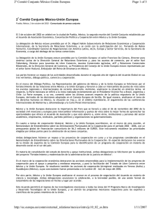 Comité Conjunto UE-México - II Reunión