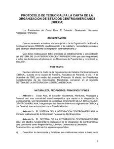 Protocolo de Tegucigalpa a la ODECA