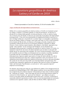 La coyuntura geopolítica de América Latina y el Caribe en 2010
