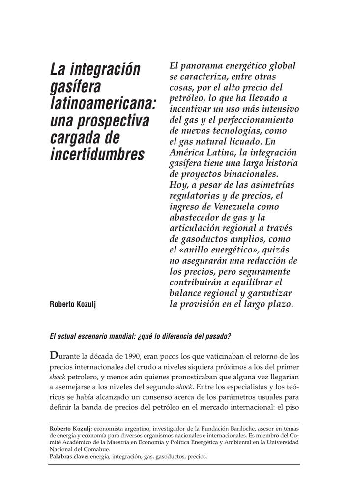 Integracion Gasifera Latinoamericana pdf