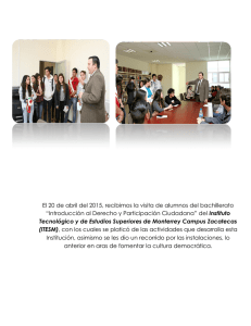 Visita de alumnos del bachillerato "introducción al Derecho y Participación Ciudadana" del instituto