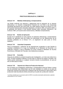 CAPÍTULO 7 PRÁCTICAS DESLEALES AL COMERCIO