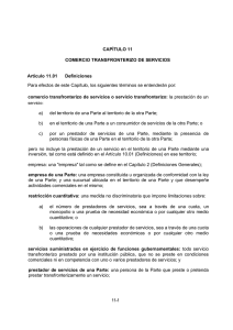 CAPÍTULO 11 COMERCIO TRANSFRONTERIZO DE SERVICIOS