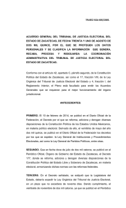Acuerdo General TRIJEEZ-SGA-005/2015