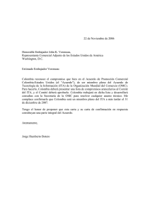 Carta Adjunta sobre el Acuerdo de Tecnología de la Información (ITA) de la Organización Mundial del Comercio (OMC)