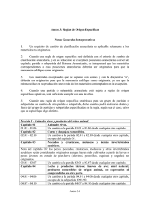 Anexo 3: Reglas de Origen Específicas Notas Generales Interpretativas  1.