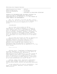 Decreto de promulgaci n de las Reglamentaciones Uniformes adoptadas con Costa Rica el 28 de agosto de 2000, para la Interpretación, Aplicación y Administración de los capítulos 3, 4 y 5