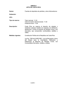 ANEXO II LISTA DE COSTA RICA Sector: