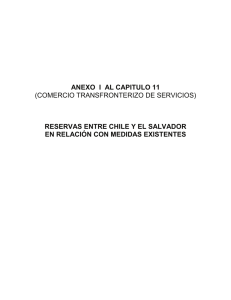 ANEXO  I  AL CAPITULO 11 (COMERCIO TRANSFRONTERIZO DE SERVICIOS)