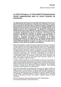 La Uni n Europea y la Comunidad Centroamerican inician negociaciones para un nuevo acuerdo de asociaci n