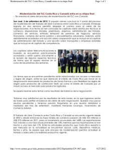 Quinta ronda de negociaciones para modernizar el TLC Canad -Costa Rica