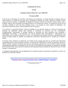 CARICOM y Costa Rica firman tratado de libre comercio