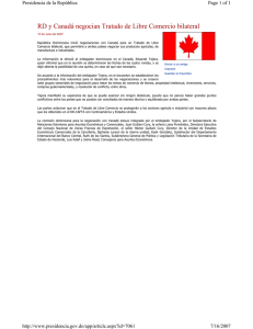 Rep blica Dominicana y Canad negocian Tratado de Libre Comercio bilateral