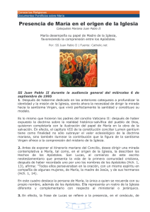 71-MARIA Maria en el origen de la Iglesia San Juan Pablo II