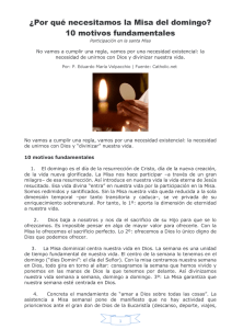 141- REFLEXION Porque necesitamos la misa del domingo P.Eduardo María Volpacchio