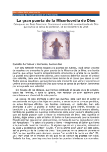 156- FRANCISCO La puerta de la misericordia de Dios Papa Francisco 2015