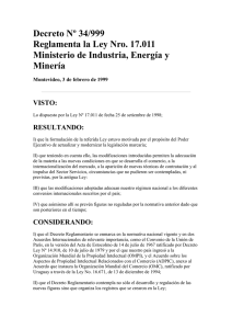 Decreto Nº 34 de 1999 - Reglamentación de la Ley Nº 17.011 de Marcas