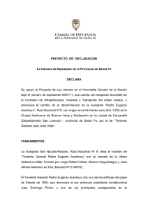 Resolución de adhesion a la ley nacional para cambiar el nombre de la autopita Aramburu por el de Gral. Juan Jose Valle-aprobado