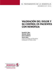 Valoraci n y control del dolor en personas con hemofilia