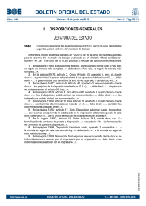 BOLETÍN OFICIAL DEL ESTADO JEFATURA DEL ESTADO I.  DISPOSICIONES GENERALES 9640