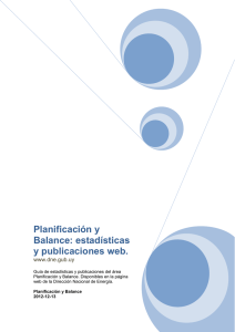 Planificación y Balance: estadísticas y publicaciones web. www.dne.gub.uy