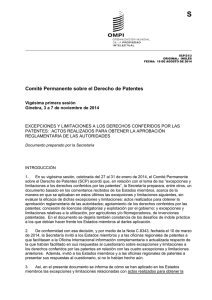 S Comité Permanente sobre el Derecho de Patentes