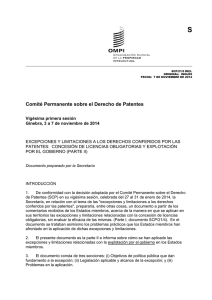 S Comité Permanente sobre el Derecho de Patentes