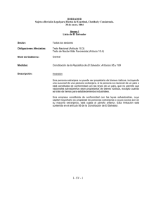 BORRADOR Sujeto a Revisión Legal para Efectos de Exactitud, Claridad y... 28 de enero, 2004 Anexo I