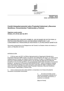 Comité Intergubernamental sobre Propiedad Intelectual y Recursos