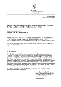 Comité Intergubernamental sobre Propiedad Intelectual y Recursos