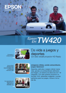 TW420 Da vida a juegos y deportes Epson
