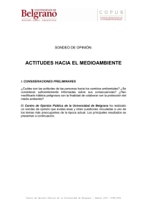 ACTITUDES HACIA EL MEDIOAMBIENTE  SONDEO DE OPINIÓN: