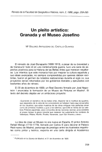 Un pleito artístico: Granada y el Museo Josefíno