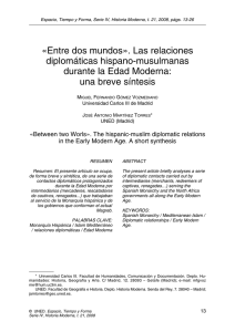 «Entre dos mundos». Las relaciones diplomáticas hispano-musulmanas durante la Edad Moderna: