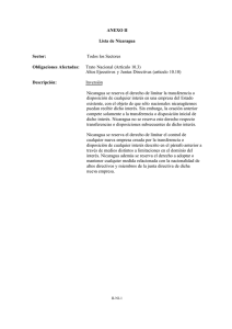 ANEXO II  Lista de Nicaragua Sector: