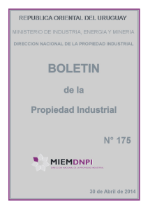Boletín de la Propiedad Industrial N° 175