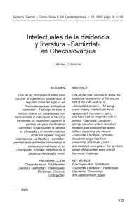 Intelectuales de la disidencia y literatura «Samizdat» en Checoslovaquia