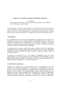 EDWeb: UN TUTORIAL WEB DE ELECTRÓNICA DIGITAL L. M. NIETO