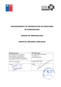 APD 1.3 Procedimiento de Desinfección de Monitores Hemodialisis HRR V0 2012