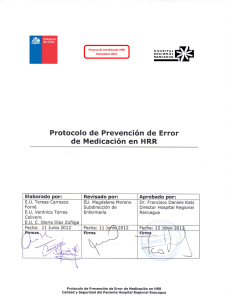 GCL 2.2.1 Prevención de Error de Medicación en HRR V2-2012