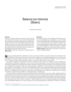 Balance con memoria (Bolero)
