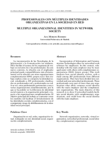PROFESIONALES CON MÚLTIPLES IDENTIDADES ORGANIZATIVAS EN LA SOCIEDAD EN RED
