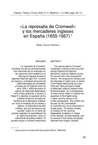 «La represalia de CromweII» y los mercaderes ingleses en España (1655-1667)^