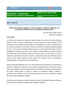 ISSN On line 1851-4987 REUNIONES Y CONGRESOS: resúmenes y trabajos presentados
