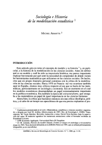 Sociología e Historia de la modelización estadística ^