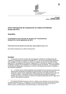 S Unión Internacional de Cooperación en materia de Patentes (Unión del PCT) Asamblea