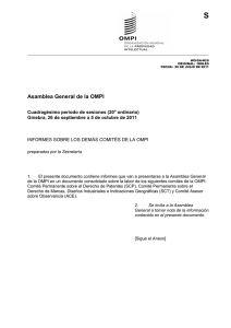S Asamblea General de la OMPI Cuadragésimo período de sesiones (20° ordinario)