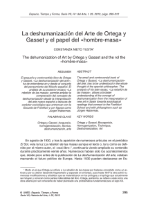 La deshumanización del Arte de Ortega y «hombre-masa»